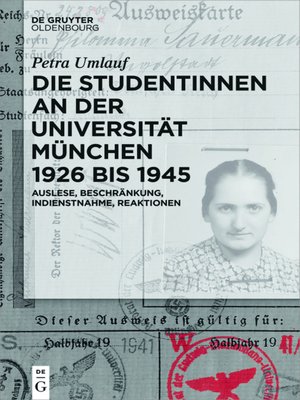 cover image of Die Studentinnen an der Universität München 1926 bis 1945